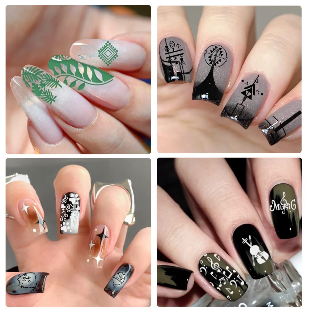 Biutee Nail Stamping Gel Pack – 12 Colors (8ml) for Nail Stamping Plates | UV/LED Safe