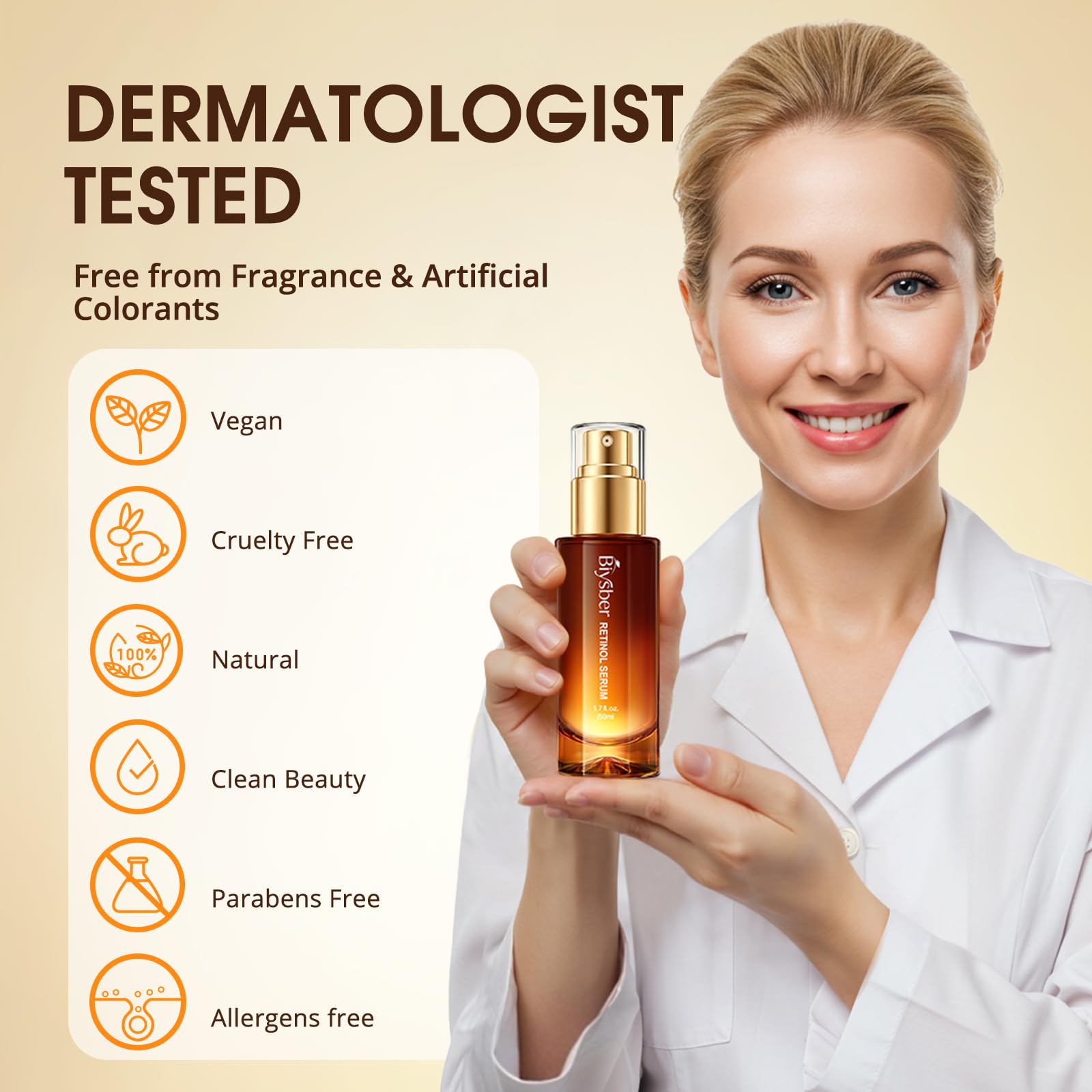 BIYSBER Retinol Collagen Serum for Face – Anti-Aging, Hydration & Firming (1.7 fl oz)