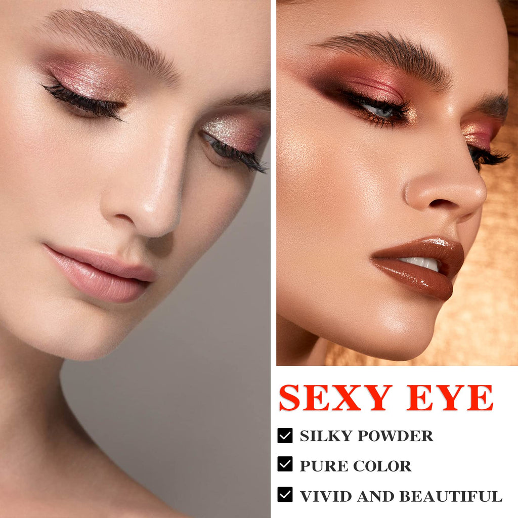 BKPPLZP 12-Color Naked Eyeshadow Palette – Nude Matte & Glitter Eye Shadow Set with Contour Stick