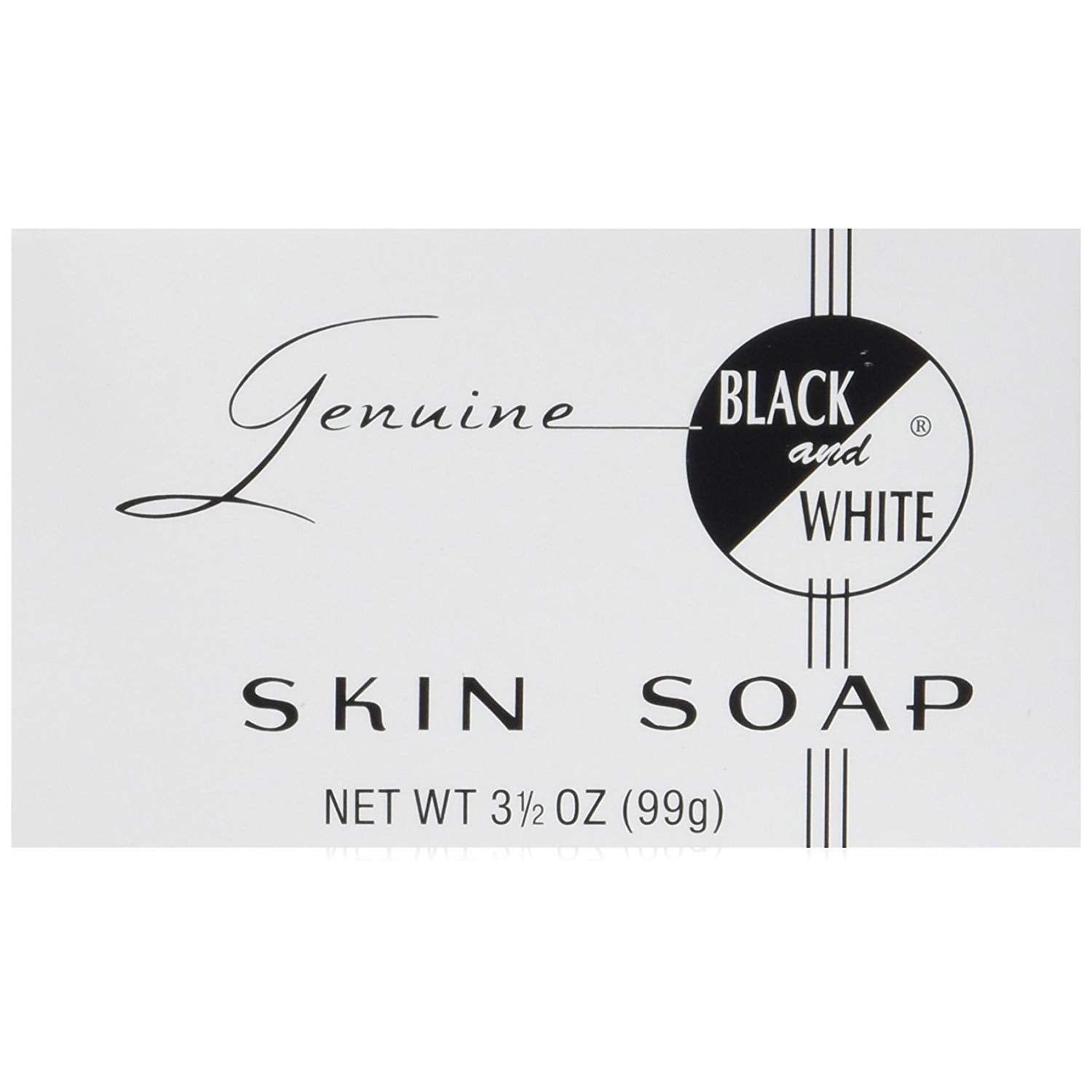 Black & White Skin Soap Bar - 3.5 oz, Pack of 6 | Gentle Daily Cleansing