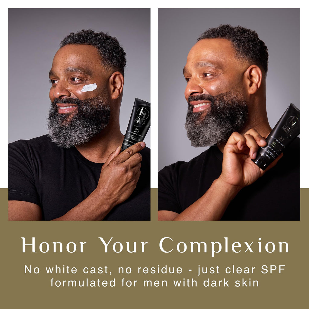 Black Girl Sunscreen Men's SPF 30 – Clear, Moisturizing Sunscreen Lotion for Face & Body (3 oz)