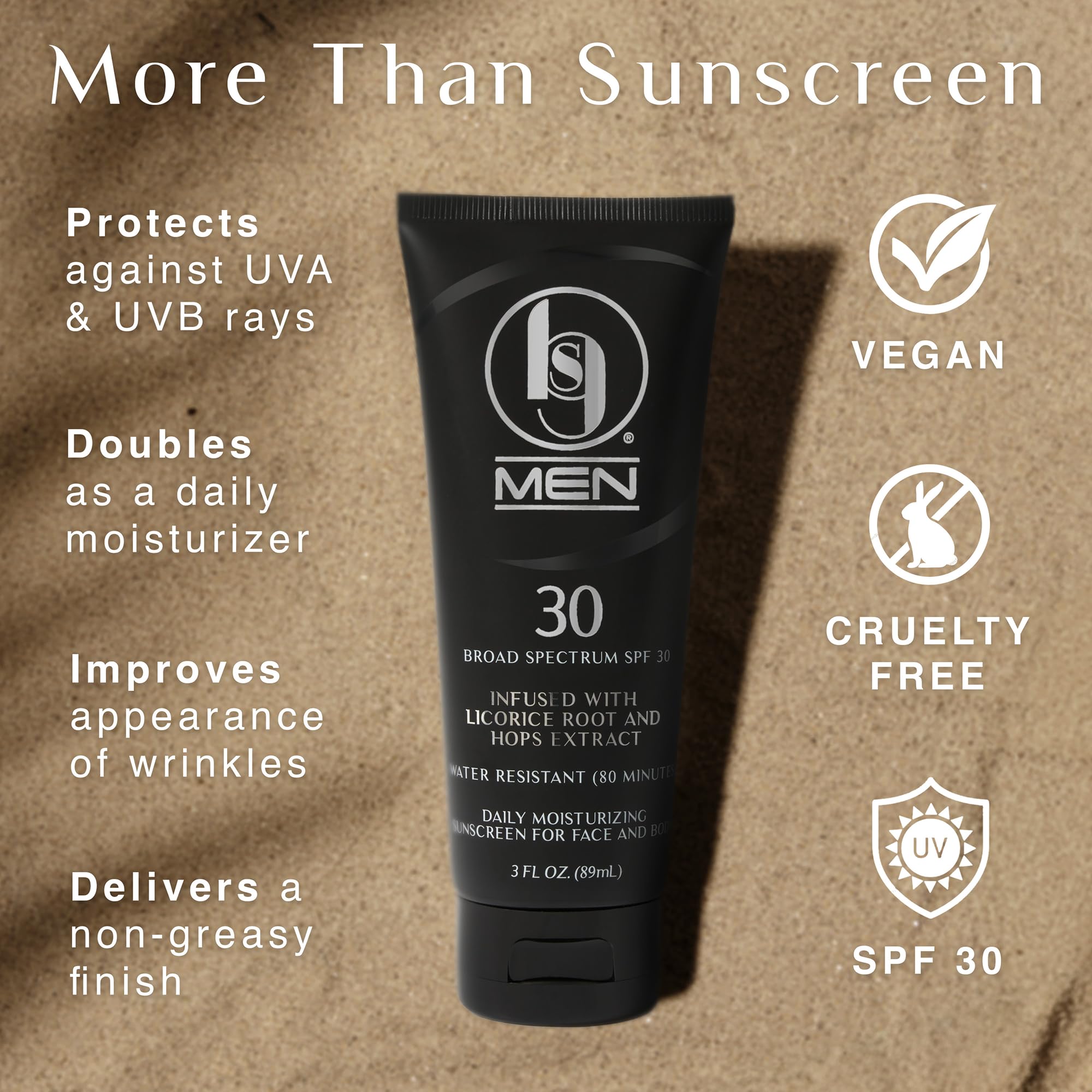 Black Girl Sunscreen Men's SPF 30 – Clear, Moisturizing Sunscreen Lotion for Face & Body (3 oz)