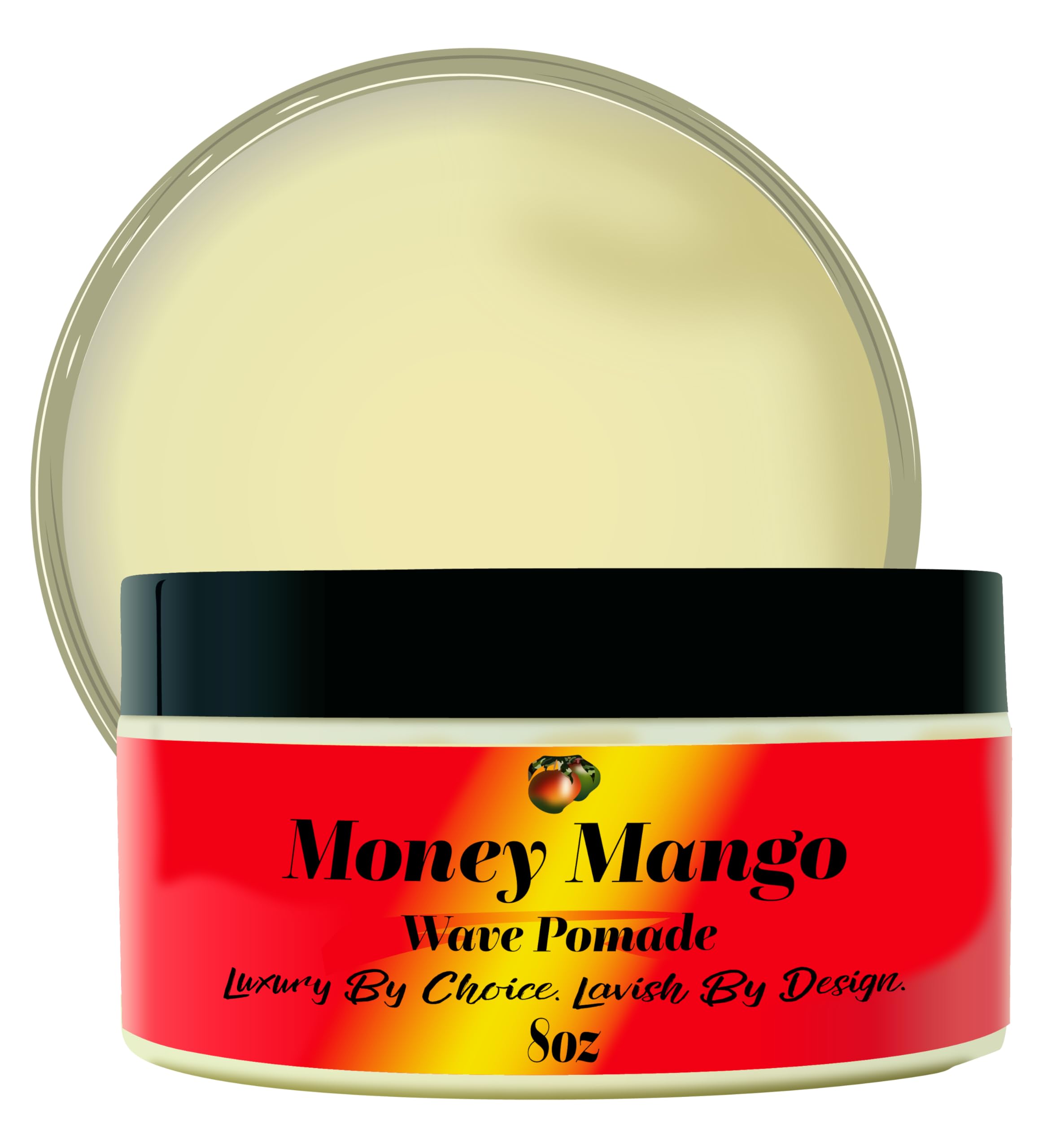 Black Lavish Essentials Money Mango Pomade – Ultra-Smooth 360 Wave Pomade for Men, Deep Waves, Strong Hold & Shine, Non-Greasy, 8oz