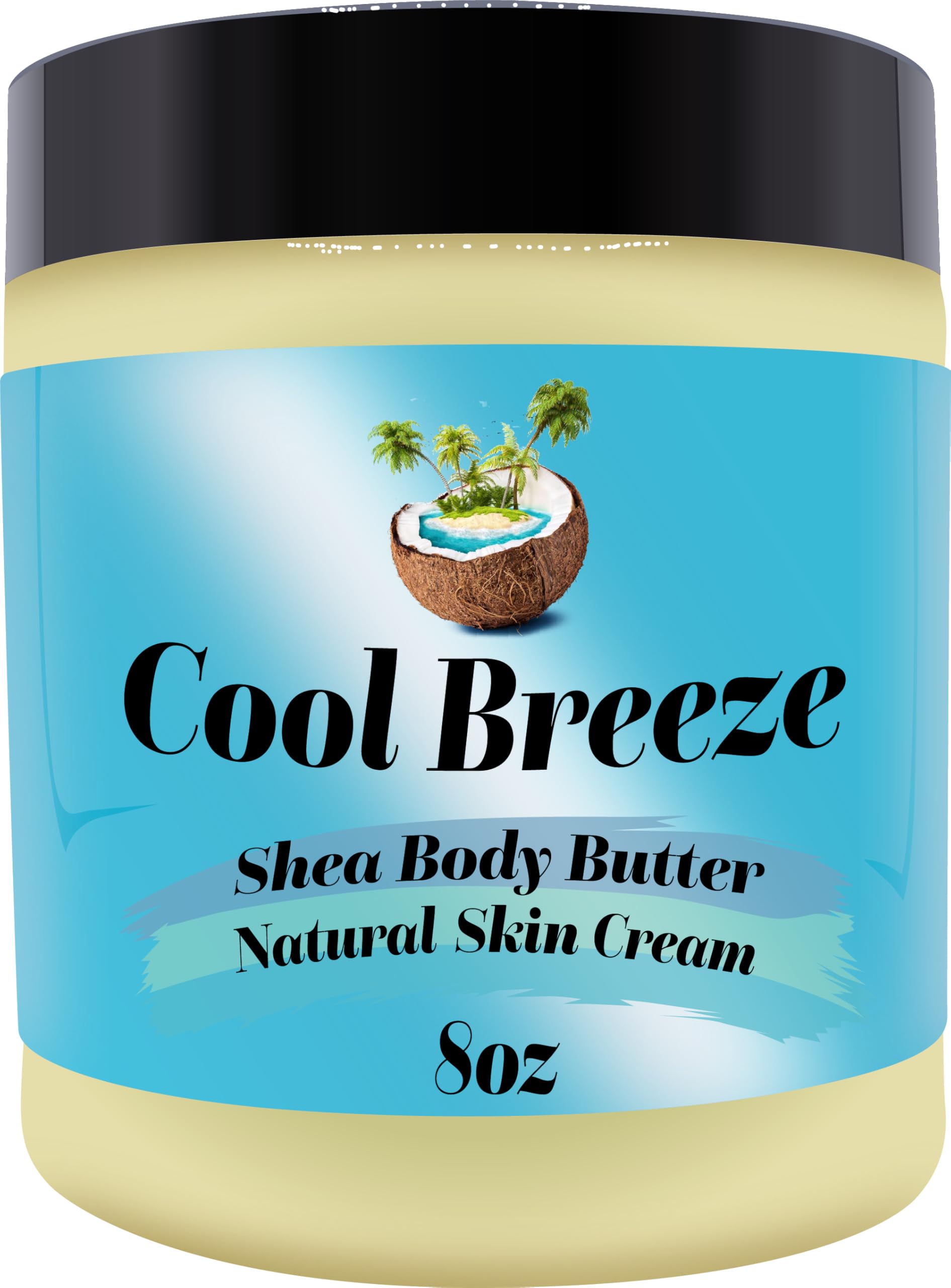 Black Lavish Essentials Ultra-Soft Shea Body Butter – Deep Hydration for Dry Skin, Cool Breeze Scent, 8oz