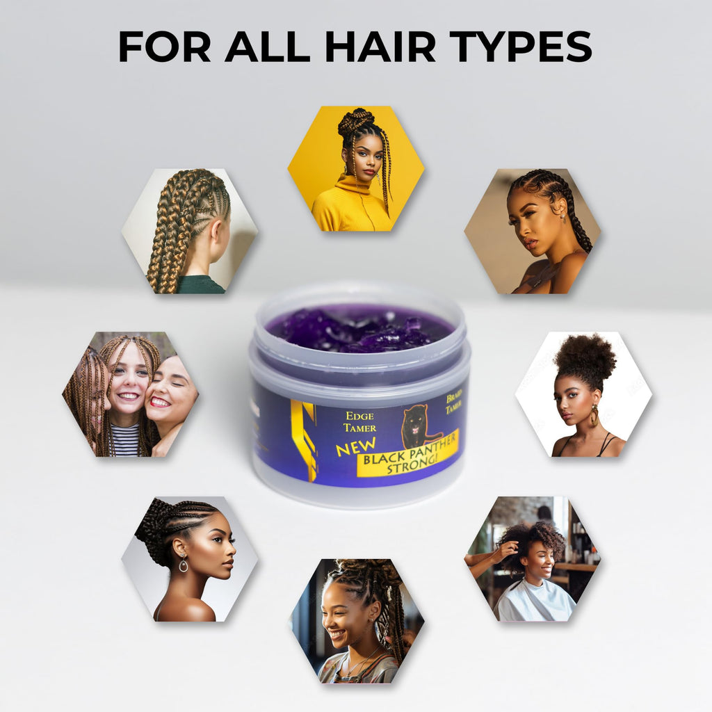 Black Panther Strong Diamond Edges Edge Control – Flexible Hold for Natural & Relaxed Hair | 4C Edge Gel