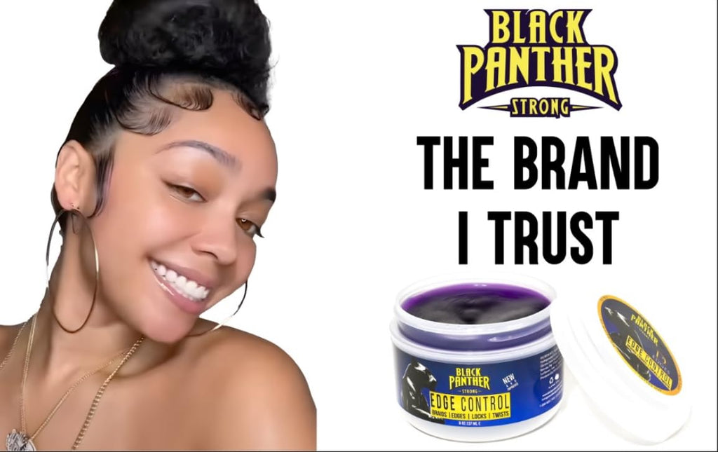 Black Panther Extra Hold Braiding Gel – Strong Edge Control (8oz + 4oz) | BLACK PANTHER STRONG DIAMOND EDGES