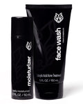 Black Wolf Charcoal Face Wash & Oil-Free Moisturizer Gel Bundle for Oily Skin — Deep Clean + Lightweight Hydration