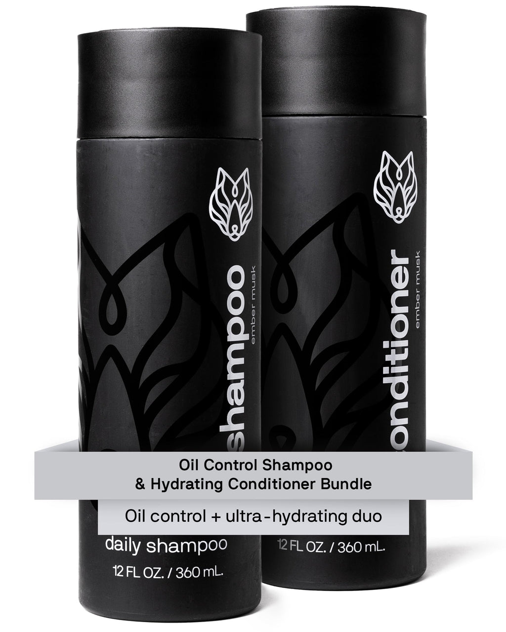 Black Wolf Oil Control Shampoo & Conditioner Set for Oily Hair – Daily Men’s Hair Care