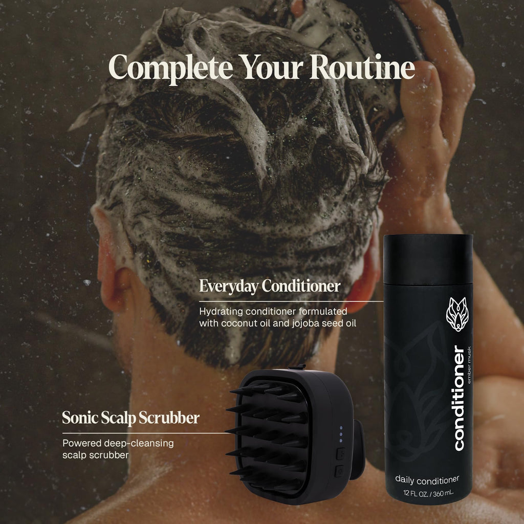 Black Wolf Thickening & Volumizing Shampoo for Men — Biotin, Keratin & Rice Protein for Fuller Hair