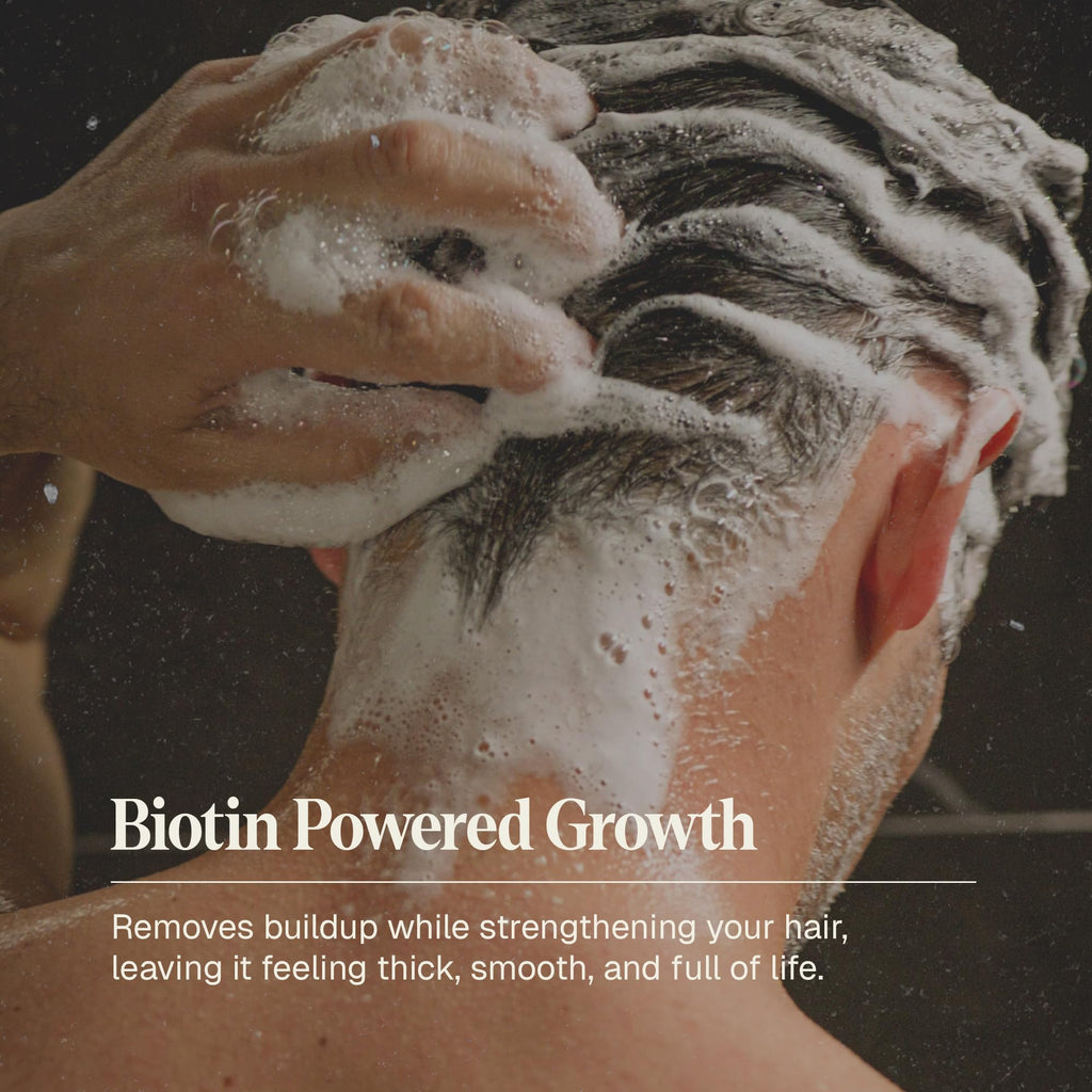 Black Wolf Thickening & Volumizing Shampoo for Men — Biotin, Keratin & Rice Protein for Fuller Hair