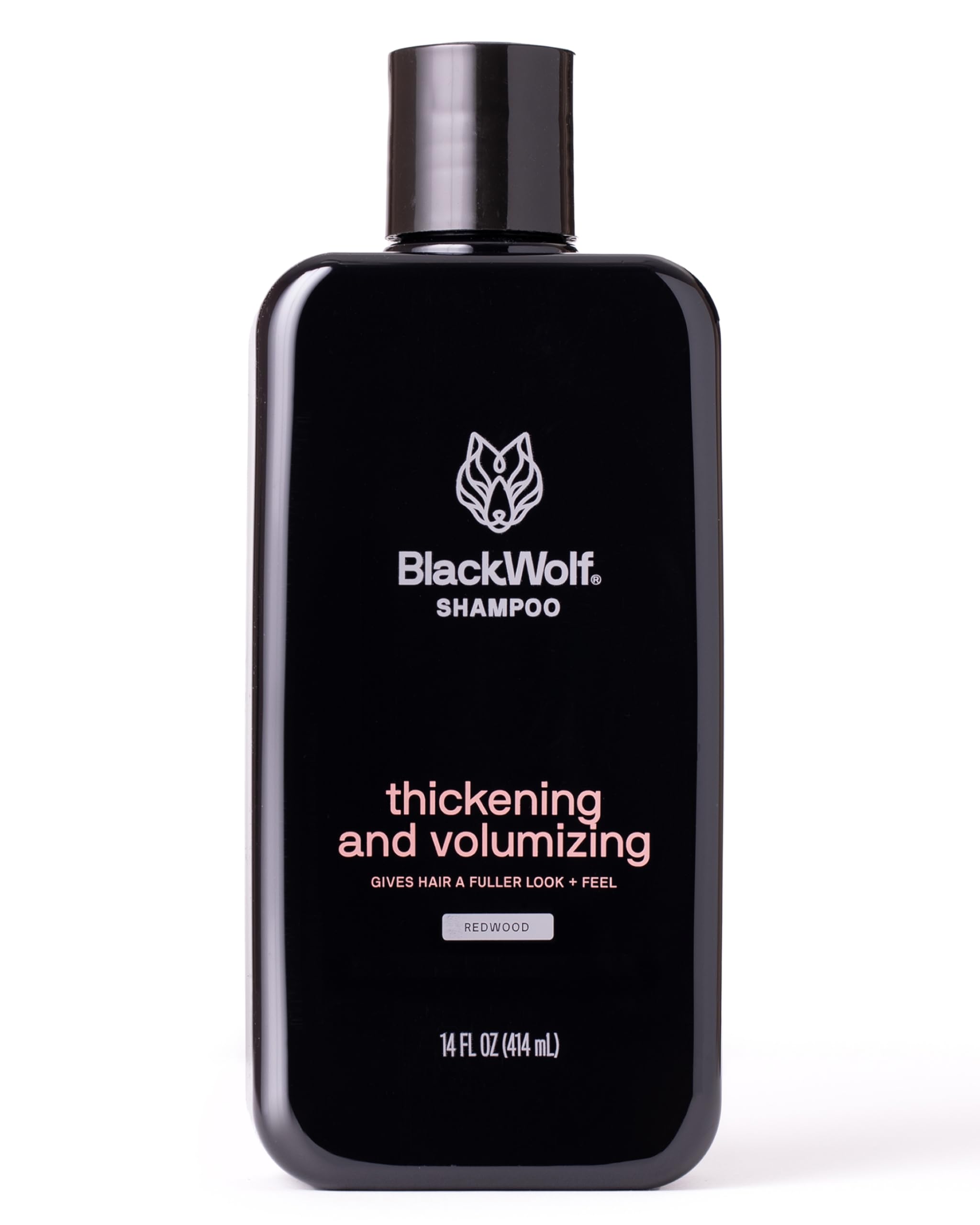 Black Wolf Thickening & Volumizing Shampoo for Men — Biotin, Keratin & Rice Protein for Fuller Hair