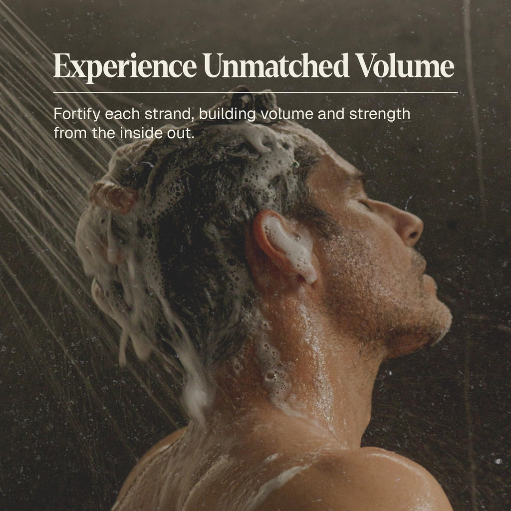 Black Wolf Thickening & Volumizing Shampoo for Men — Biotin, Keratin & Rice Protein for Fuller Hair