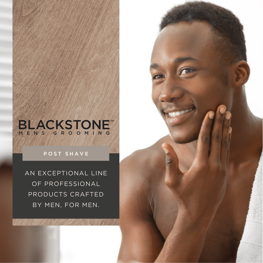 Blackstone Men's Post Shave Moisturizer with Tea Tree Oil & Shea Butter | Cooling Sandalwood Balm 6 oz