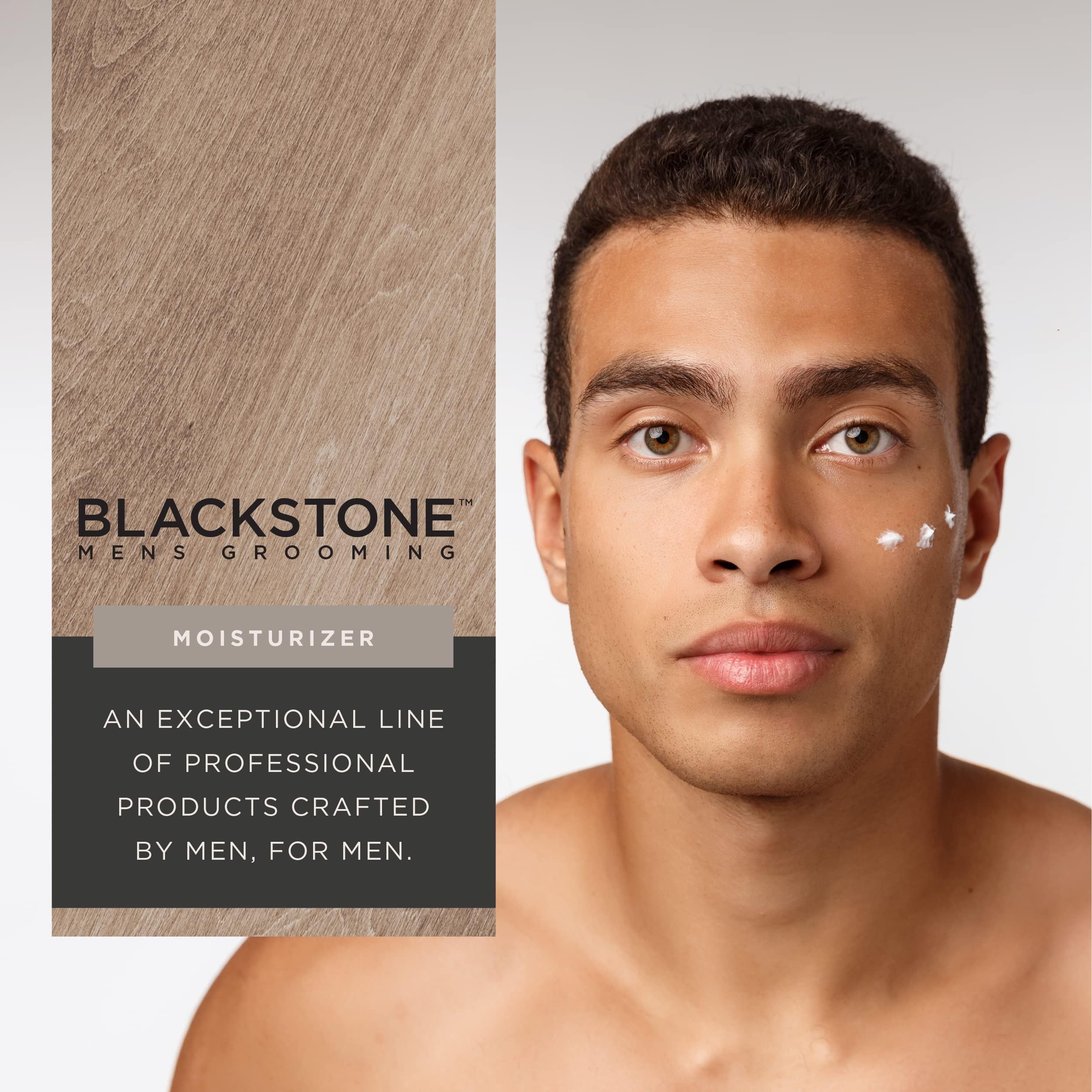Blackstone Men's Grooming Refresh Facial Moisturizer – Hyaluronic Acid, Peppermint & Vitamin E | 8 oz x2