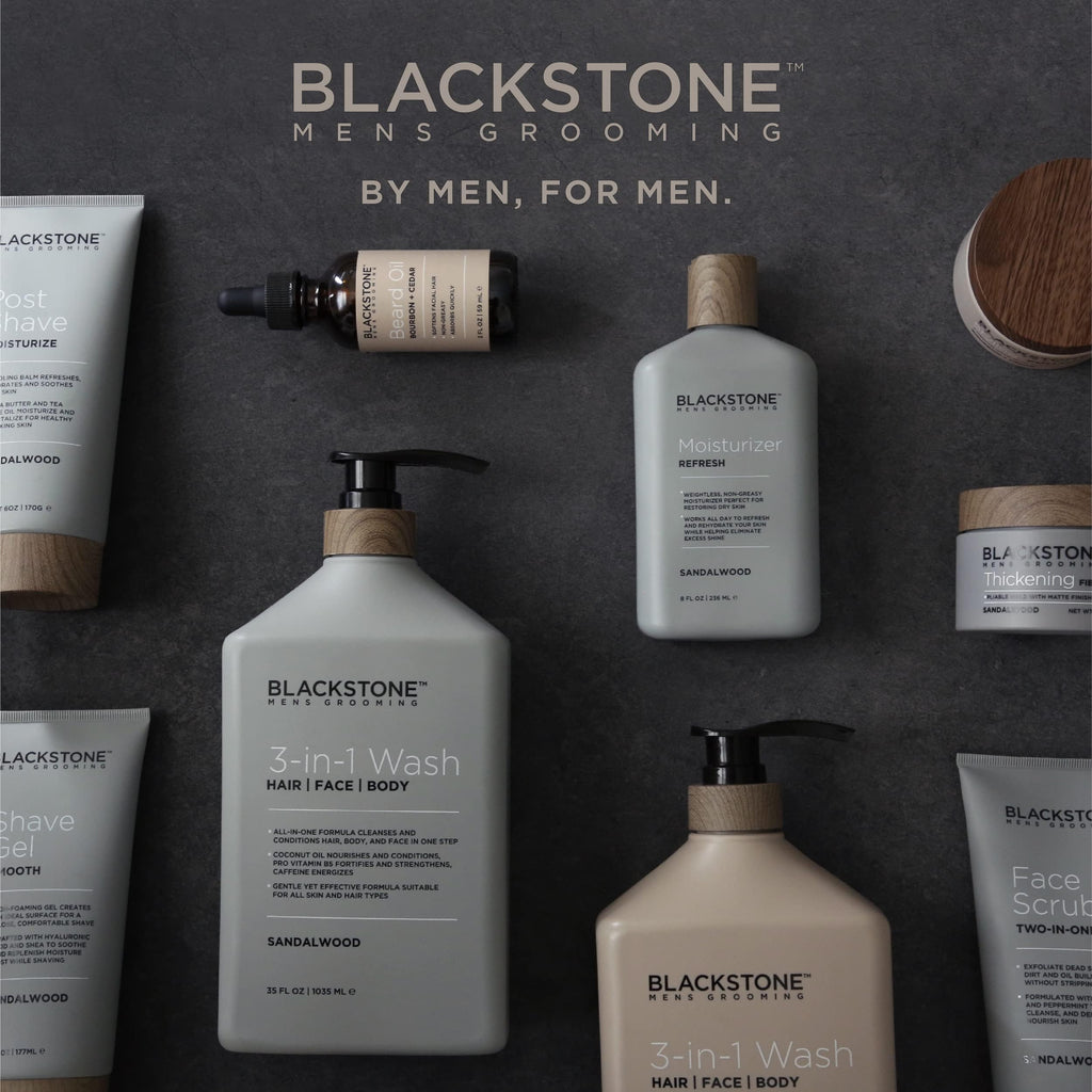 Blackstone Men's Grooming Refresh Facial Moisturizer – Hyaluronic Acid, Peppermint & Vitamin E | 8 oz x2