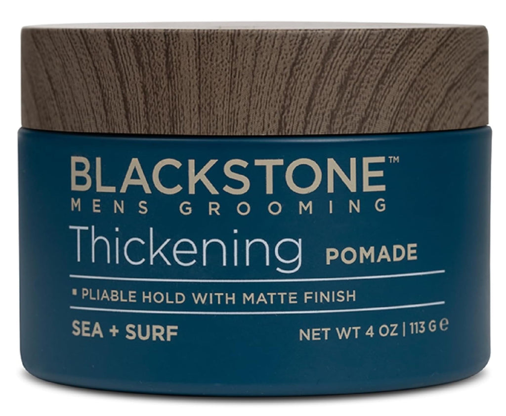 Blackstone Hair Thickening Pomade – Pliable Hold, Matte Finish | Made in USA, Paraben & Cruelty-Free (4 oz)