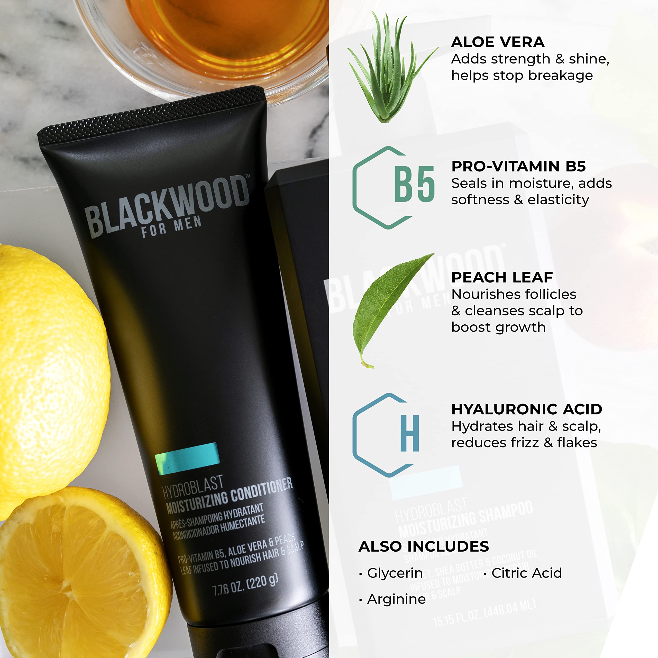 Blackwood For Men HydroBlast Moisturizing Conditioner | Deep Hydration for Damaged & Dry Hair