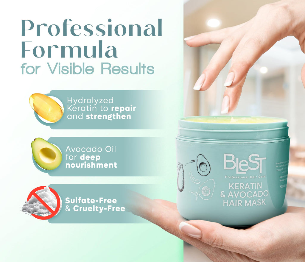 BLEST PROFESSIONAL HAIR CARE MASK – Deep Repair for Dry, Damaged or Frizzy Hair (500 ml)
