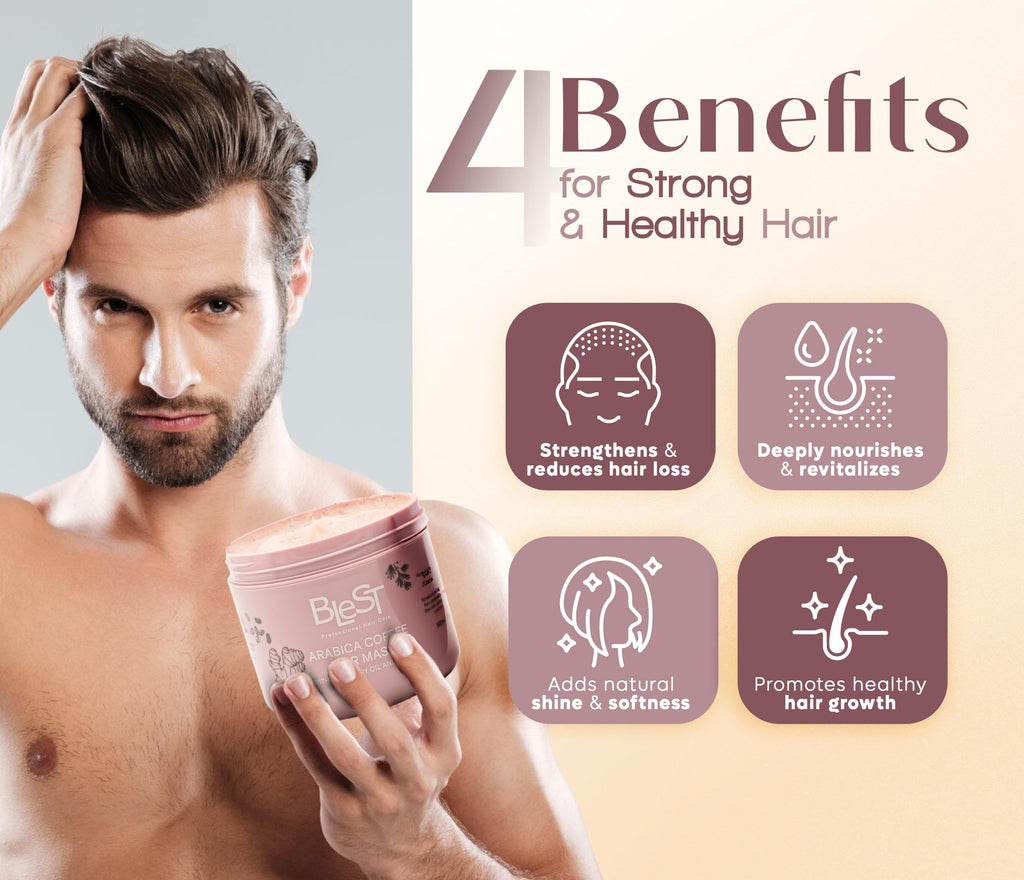 BLEST Professional Hair Care Mask – Deep Repair for Dry, Damaged or Frizzy Hair (500 ml) | Vegan