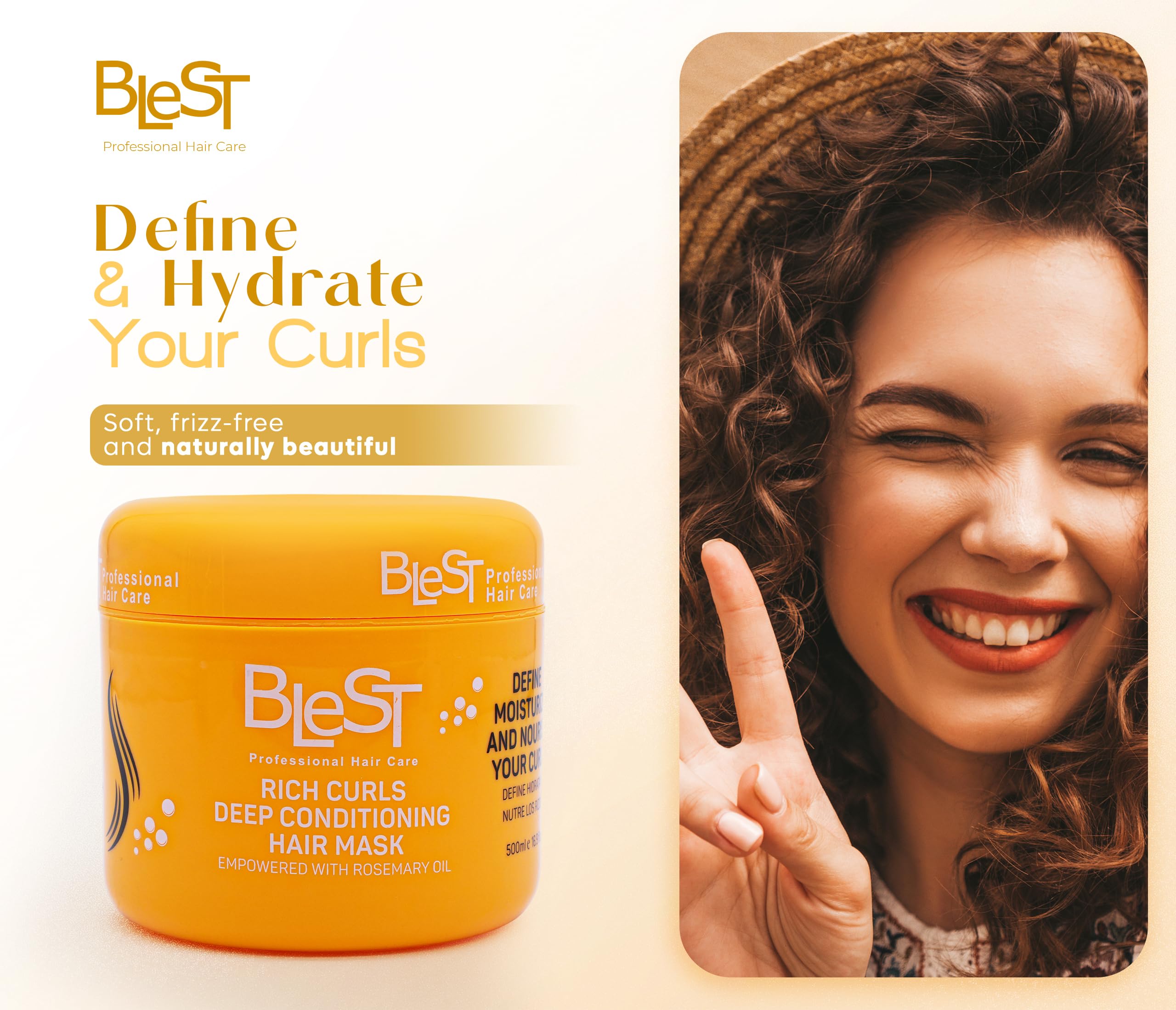 BLEST PROFESSIONAL HAIR CARE MASK – Deep Conditioning for Dry, Damaged & Frizzy Hair | 500 ml