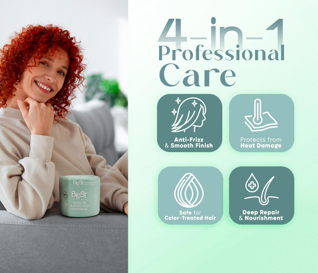 BLEST PROFESSIONAL HAIR CARE MASK – Deep Repair for Dry, Damaged or Frizzy Hair (500 ml)