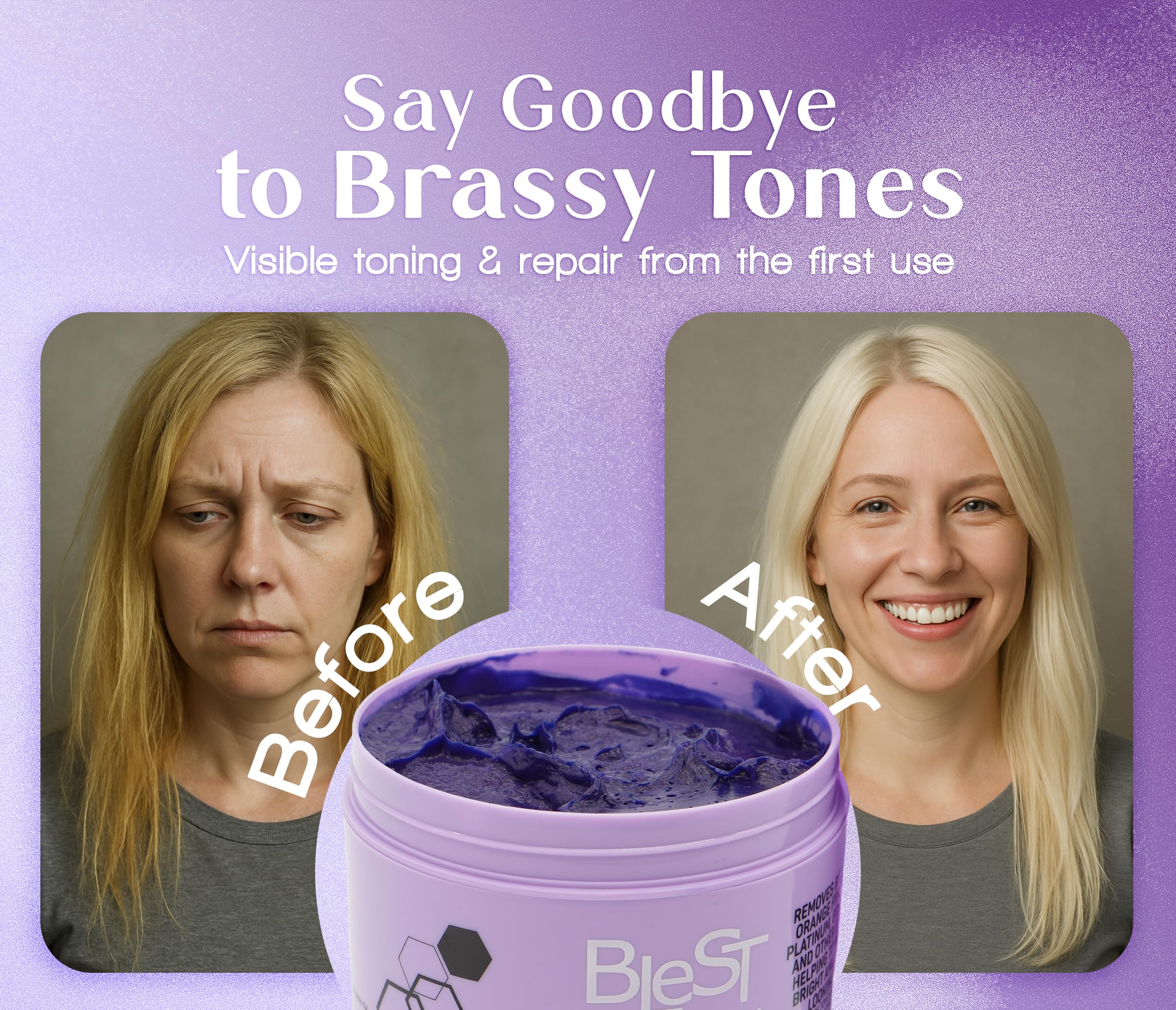 BLEST PROFESSIONAL HAIR CARE MASK – Deep Repair for Dry, Damaged, or Frizzy Hair | 500 ml, Vegan & Biotin-Infused