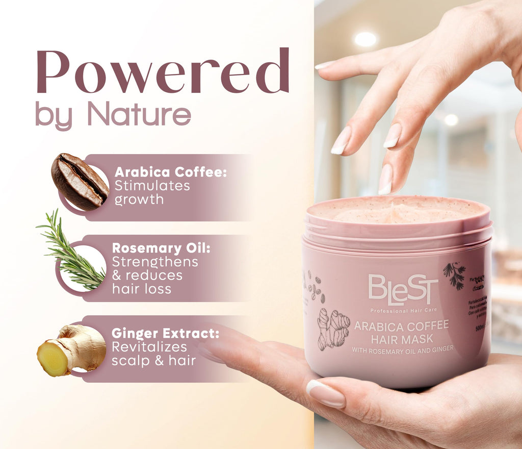 BLEST Professional Hair Care Mask – Deep Repair for Dry, Damaged or Frizzy Hair (500 ml) | Vegan