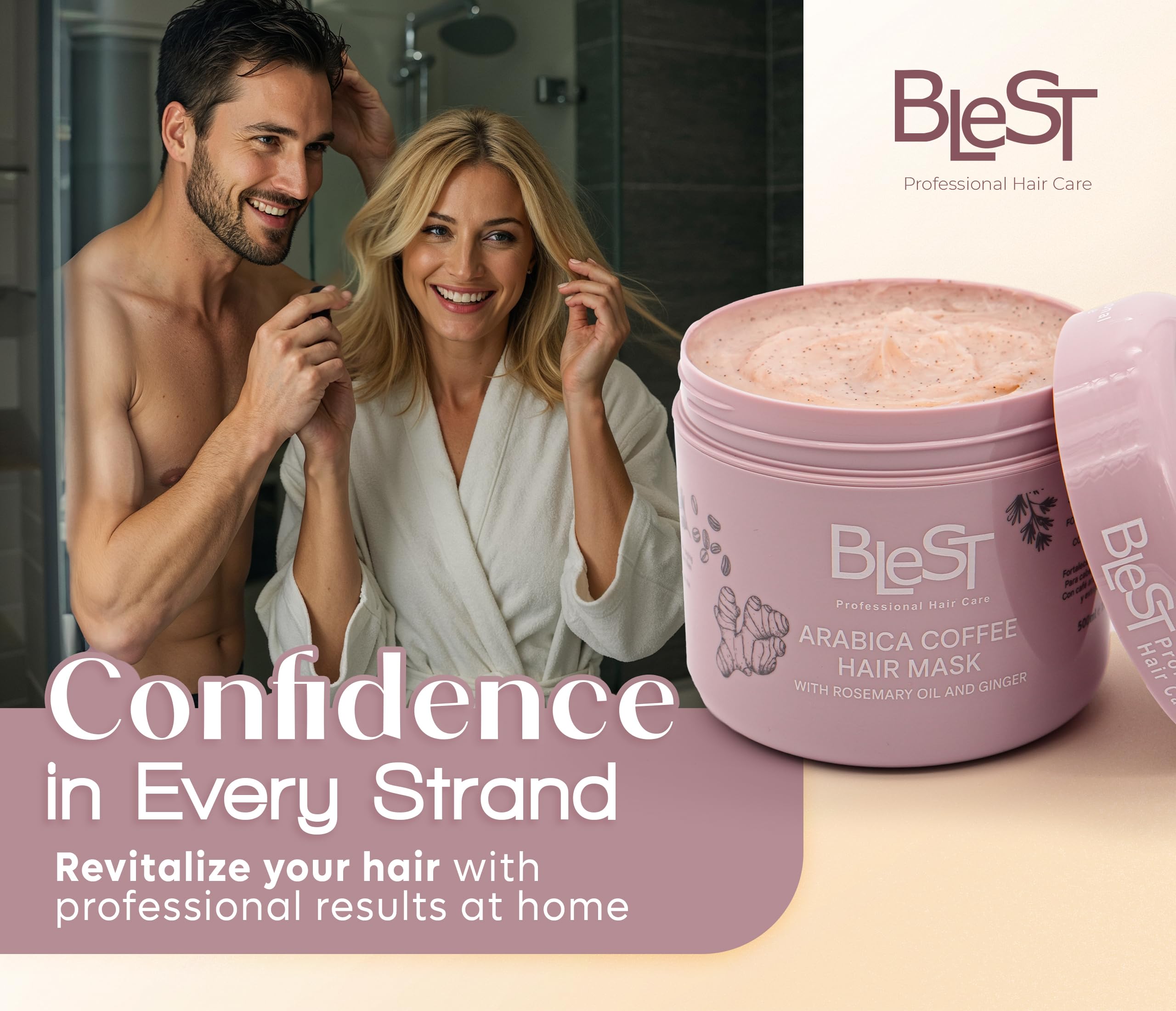BLEST Professional Hair Care Mask – Deep Repair for Dry, Damaged or Frizzy Hair (500 ml) | Vegan