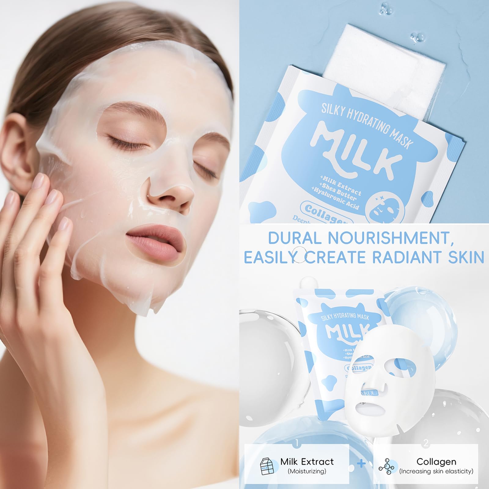 BliBling Milk Skin Care Set for Kids & Teens — 12-in-1 Gentle Hydration (Ages 8–12)