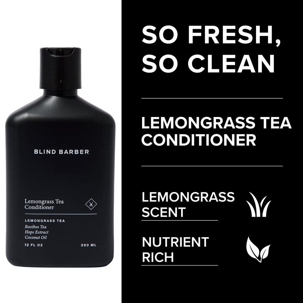Blind Barber Lemongrass Tea Conditioner for Men — Sulfate Free, Weightless Body & Shine (32 oz)