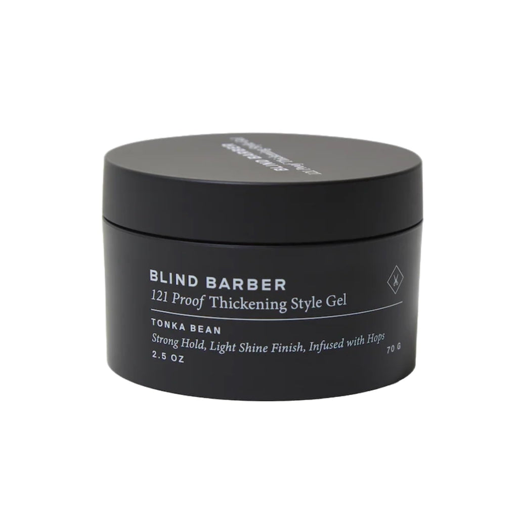 Blind Barber 121 Proof Thickening Style Gel – Medium to Strong Hold, Water-Based, Paraben & Sulfate Free (2.5 oz)
