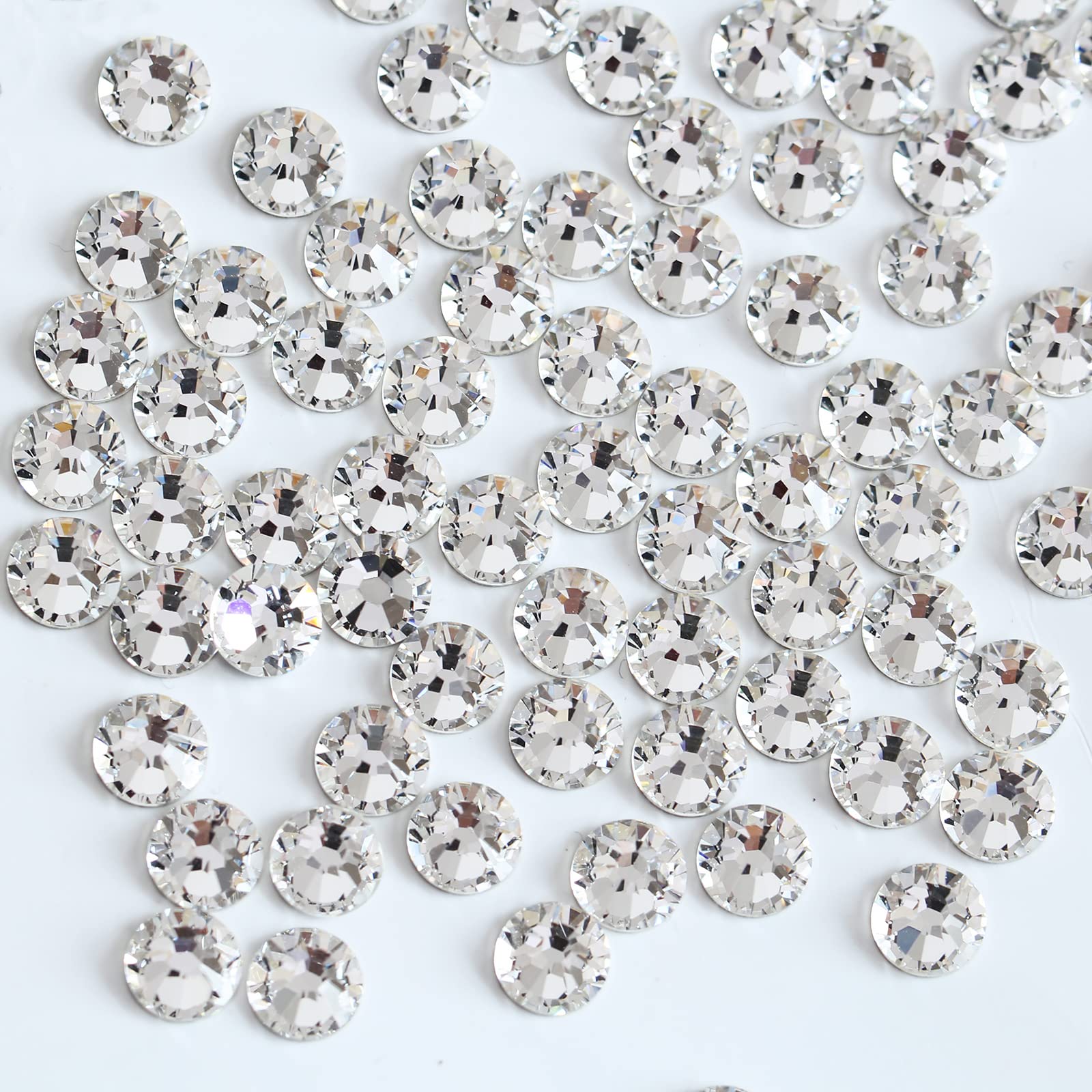 Blinginbox Flatback Rhinestones Bulk – 2880 Crystal Glass SS30 6.4-6.6mm for Crafts