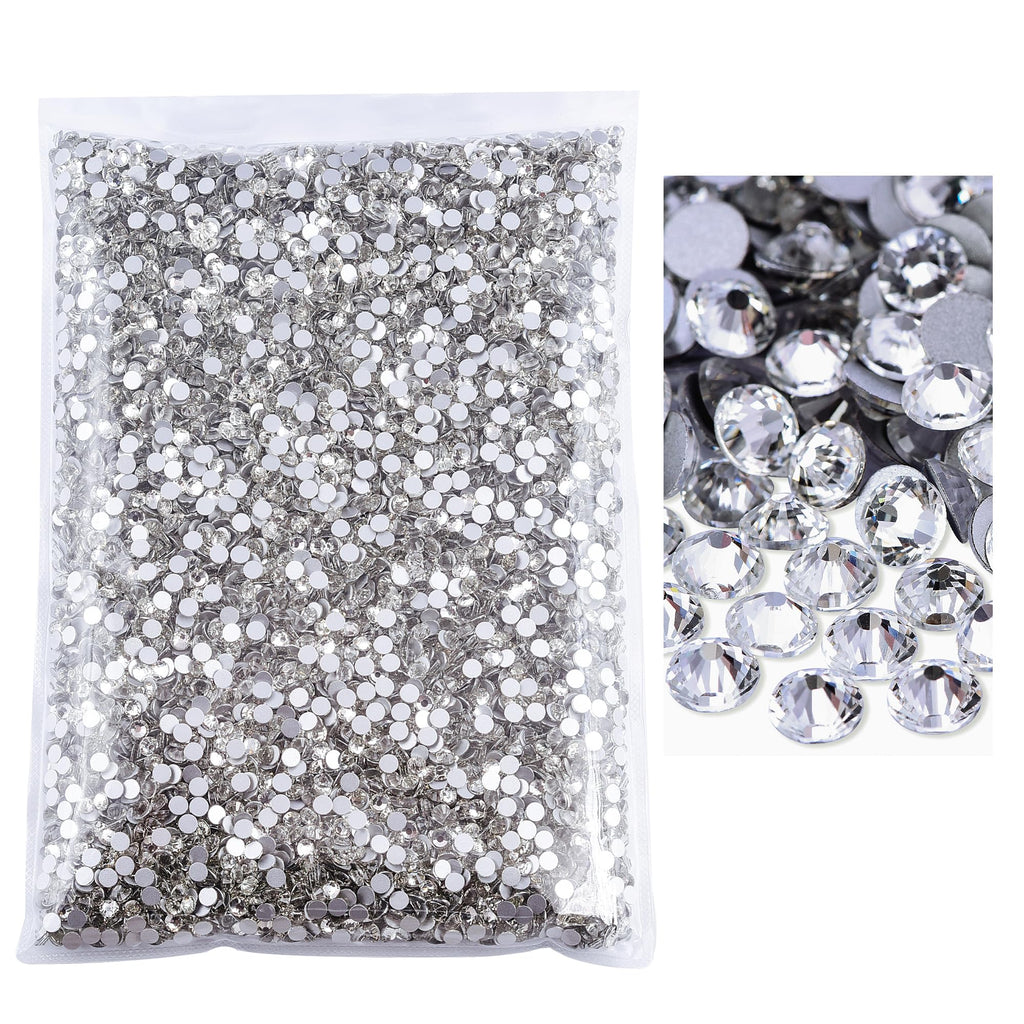 Blinginbox Flatback Rhinestones Bulk – 2880 Crystal Glass SS30 6.4-6.6mm for Crafts