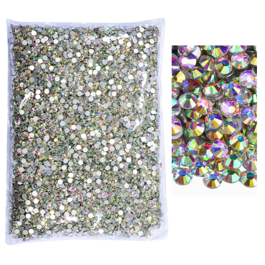 Blinginbox 14400 PCS Flatback Rhinestones SS16 Crystal AB | Glass Rhinestones for Crafts, Nails & DIY