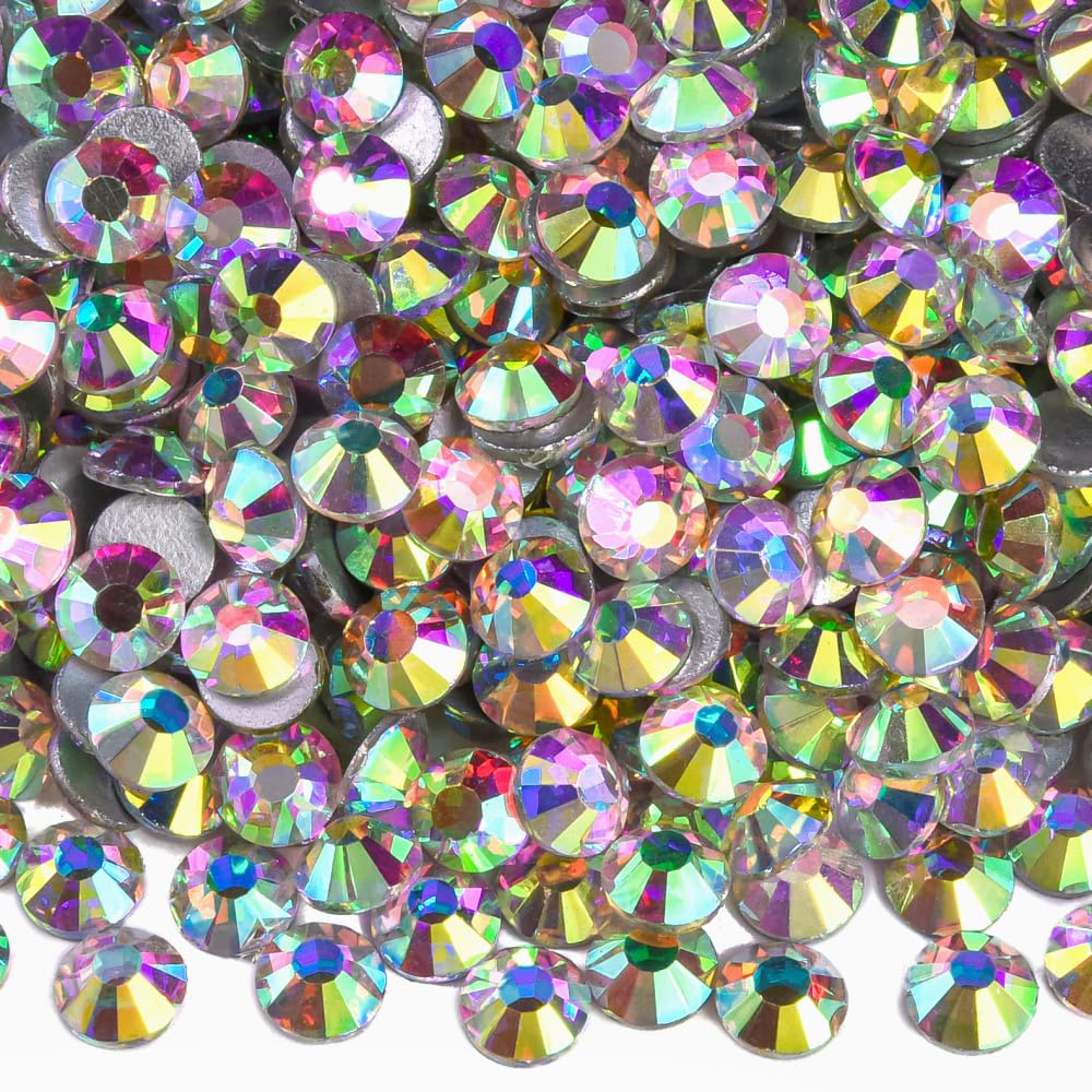 Blinginbox 14400 PCS Flatback Rhinestones SS16 Crystal AB | Glass Rhinestones for Crafts, Nails & DIY