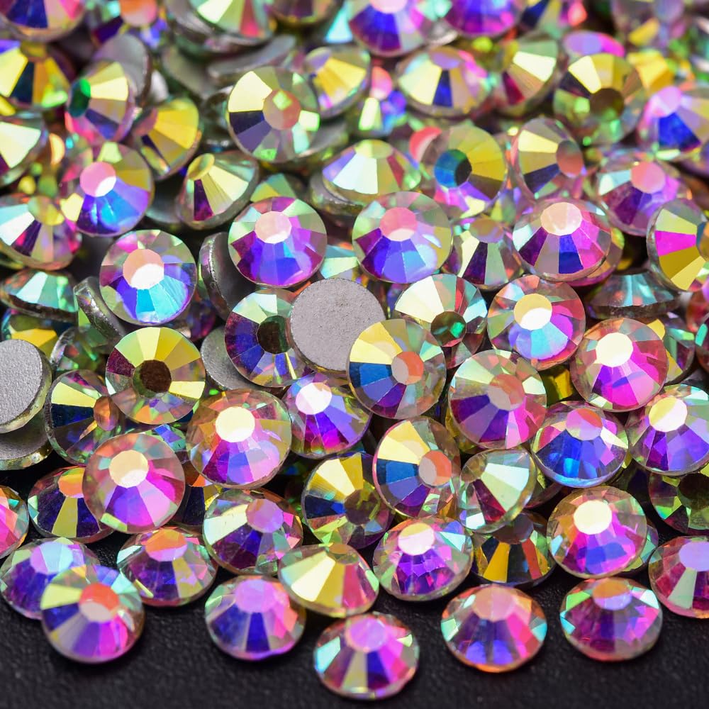 Blinginbox 14400 PCS Flatback Rhinestones SS16 Crystal AB | Glass Rhinestones for Crafts, Nails & DIY