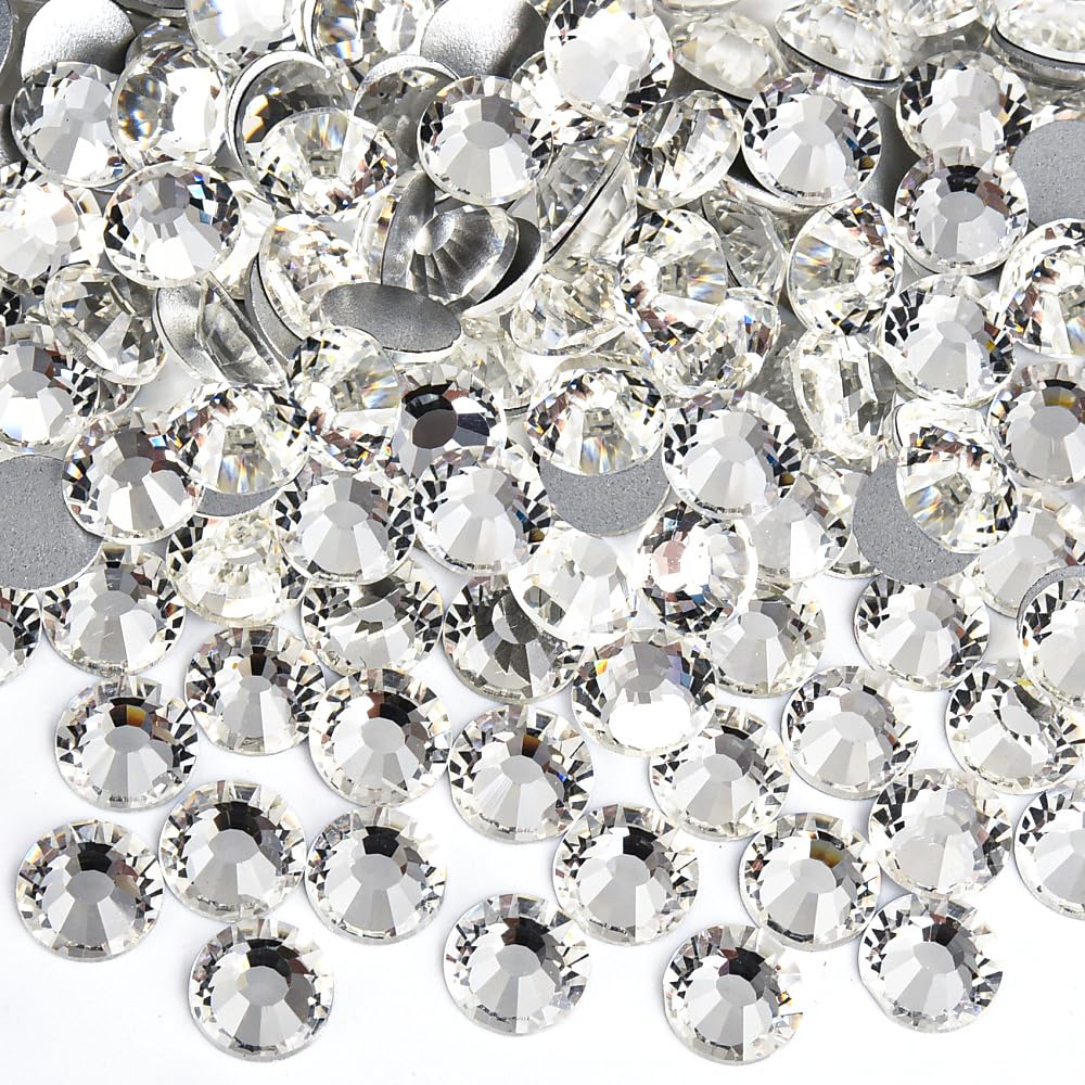 Blinginbox Flatback Rhinestones Bulk – 2880 Crystal Glass SS30 6.4-6.6mm for Crafts