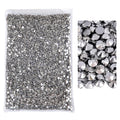 Blinginbox Flatback Rhinestones Bulk – 14,400 Crystal Glass, SS10 2.7–2.9mm (Mine Silver)