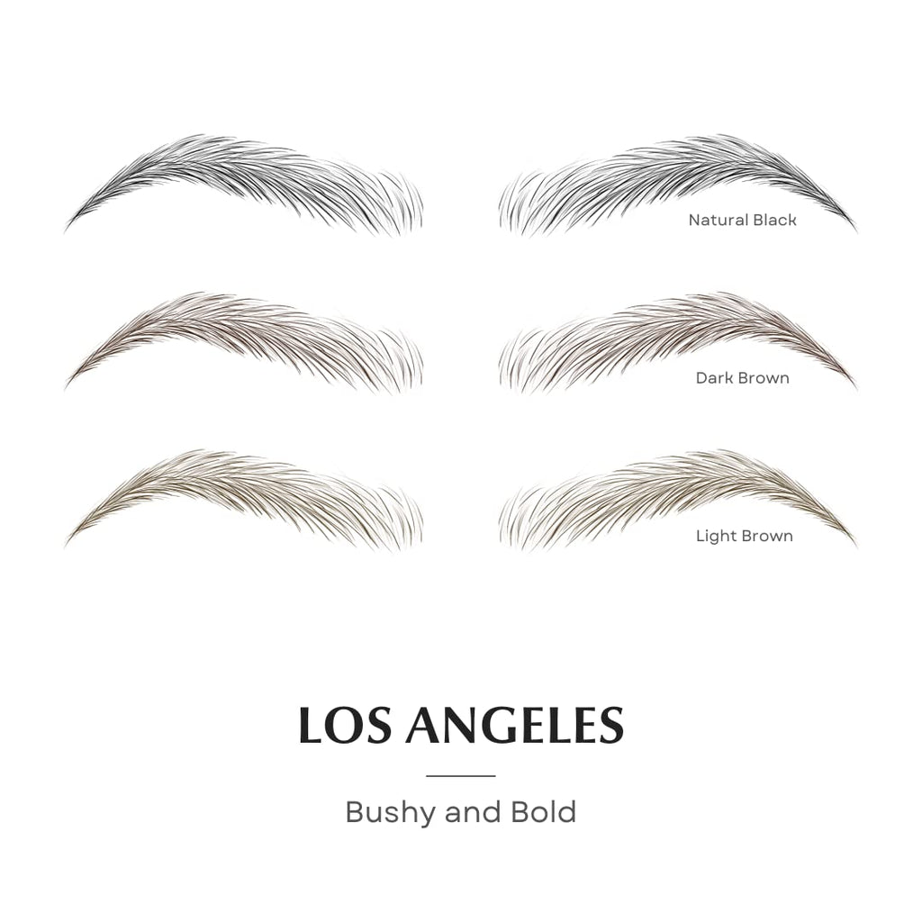 Bliss and Beyond USA | 2 Sheets Natural-Looking Eyebrow Tattoo Stickers – Waterproof, Long-Lasting (Dark Brown, 24 Pairs)