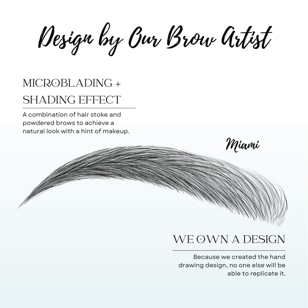 Bliss and Beyond USA Waterproof Eyebrow Sticker – Long-Lasting, Natural-Look Brow (Dramatic Miami, Black) | 2 Sheets