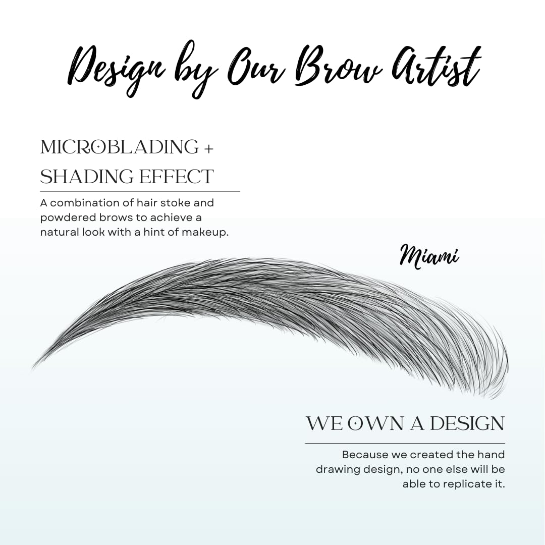 Bliss and Beyond USA Waterproof Eyebrow Sticker – Long-Lasting, Natural-Look Brow (Dramatic Miami, Black) | 2 Sheets