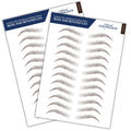 Bliss and Beyond USA | 2 Sheets Natural-Looking Eyebrow Tattoo Stickers – Waterproof, Long-Lasting (Dark Brown, 24 Pairs)