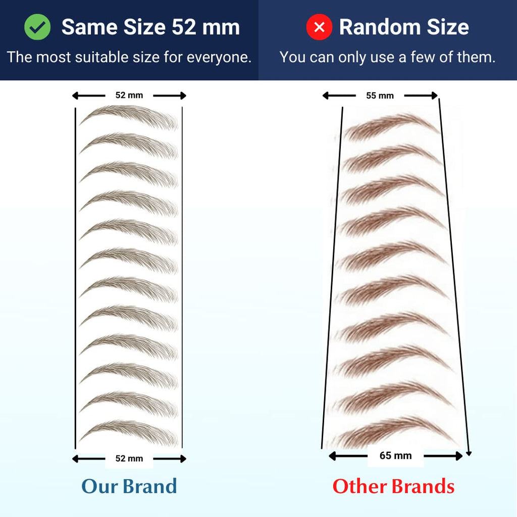 Bliss and Beyond USA 2 Sheets Eyebrow Tattoo Stickers – Waterproof, Natural Miami & Light Brown (24 Pairs)