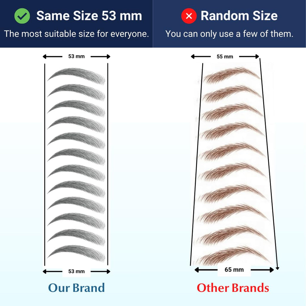 Bliss and Beyond USA Waterproof Eyebrow Sticker – Long-Lasting, Natural-Look Brow (Dramatic Miami, Black) | 2 Sheets