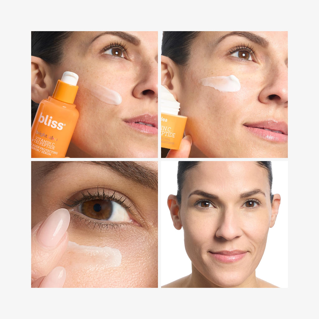 Bliss Glow Getter Bright Idea 3-Piece Kit – Vitamin C + Tri-Peptide Skincare (Vegan)