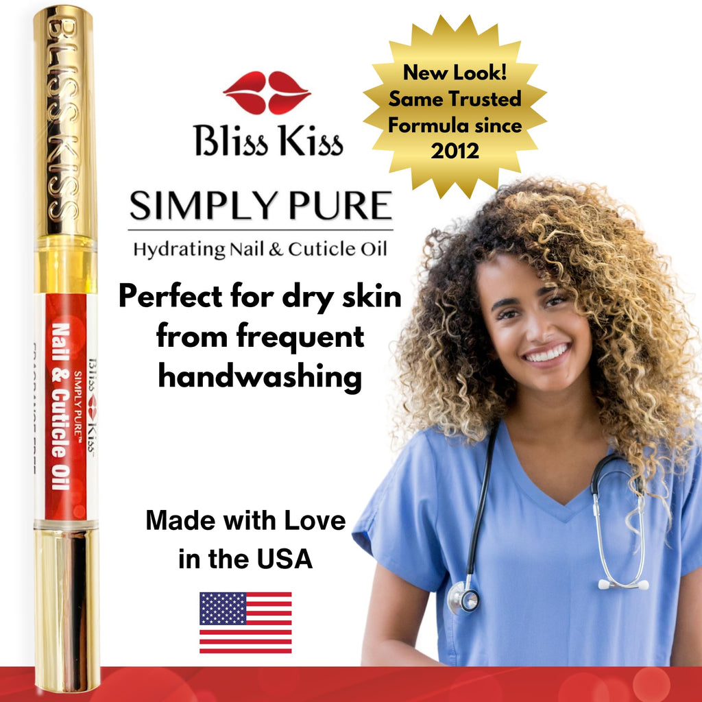 Bliss Kiss Fragrance-Free 4 Nail Oil Pens with Vitamin E & Jojoba