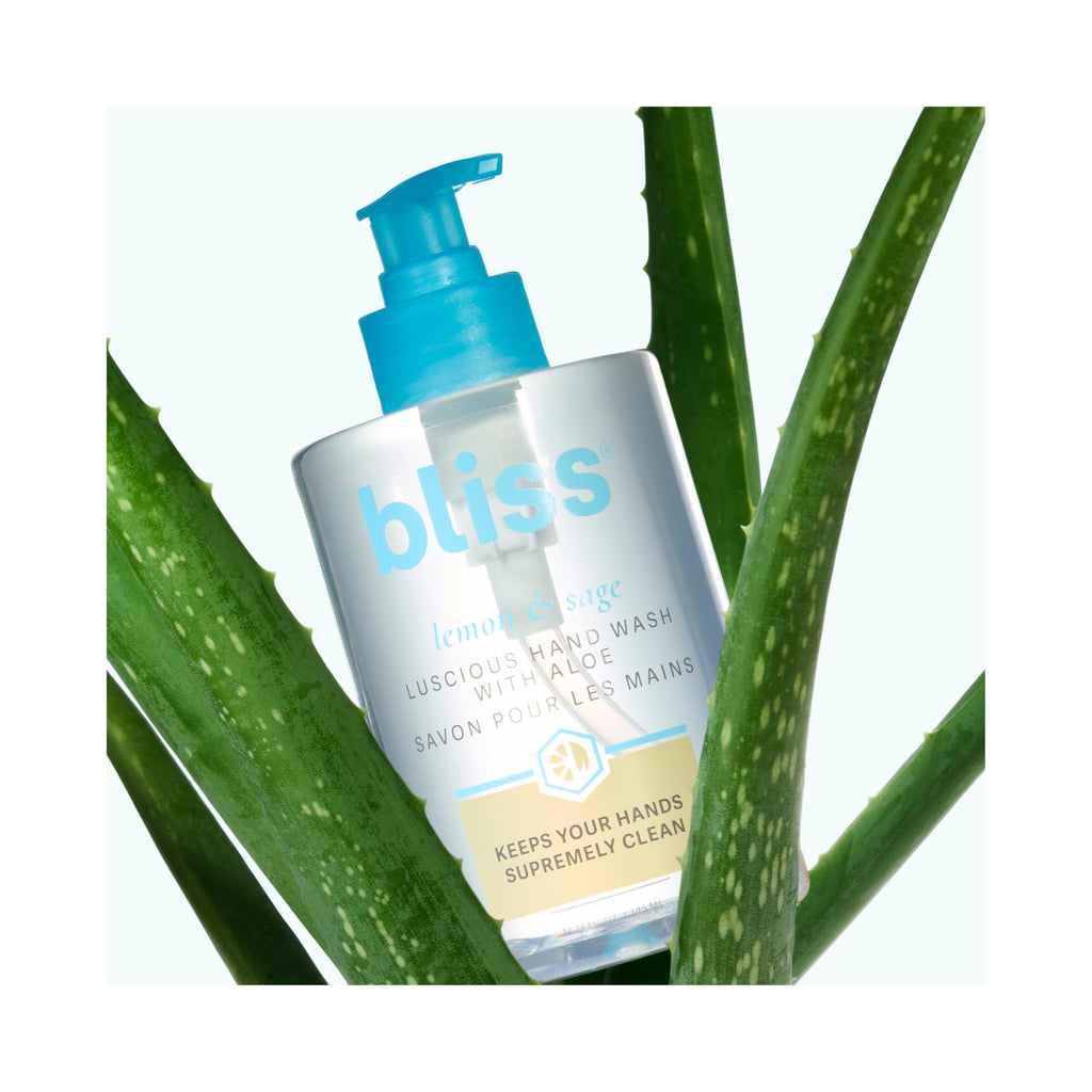 Bliss Lemon & Sage Hand Wash with Aloe — Hydrating, Refreshing Cleanse with Coconut Oil & Vitamin B5 (12.14 fl oz)