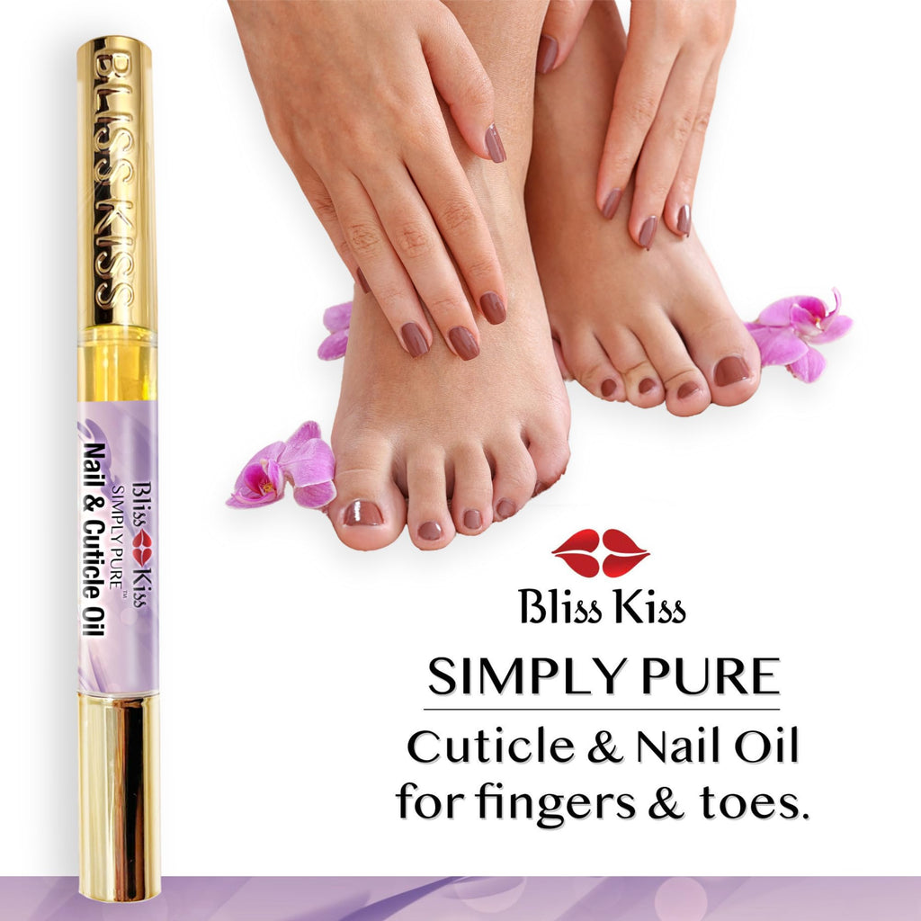 Bliss Kiss | 4 Lavender Vanilla Cuticle Oil Pen with Vitamin E & Jojoba – Nail Strengthener