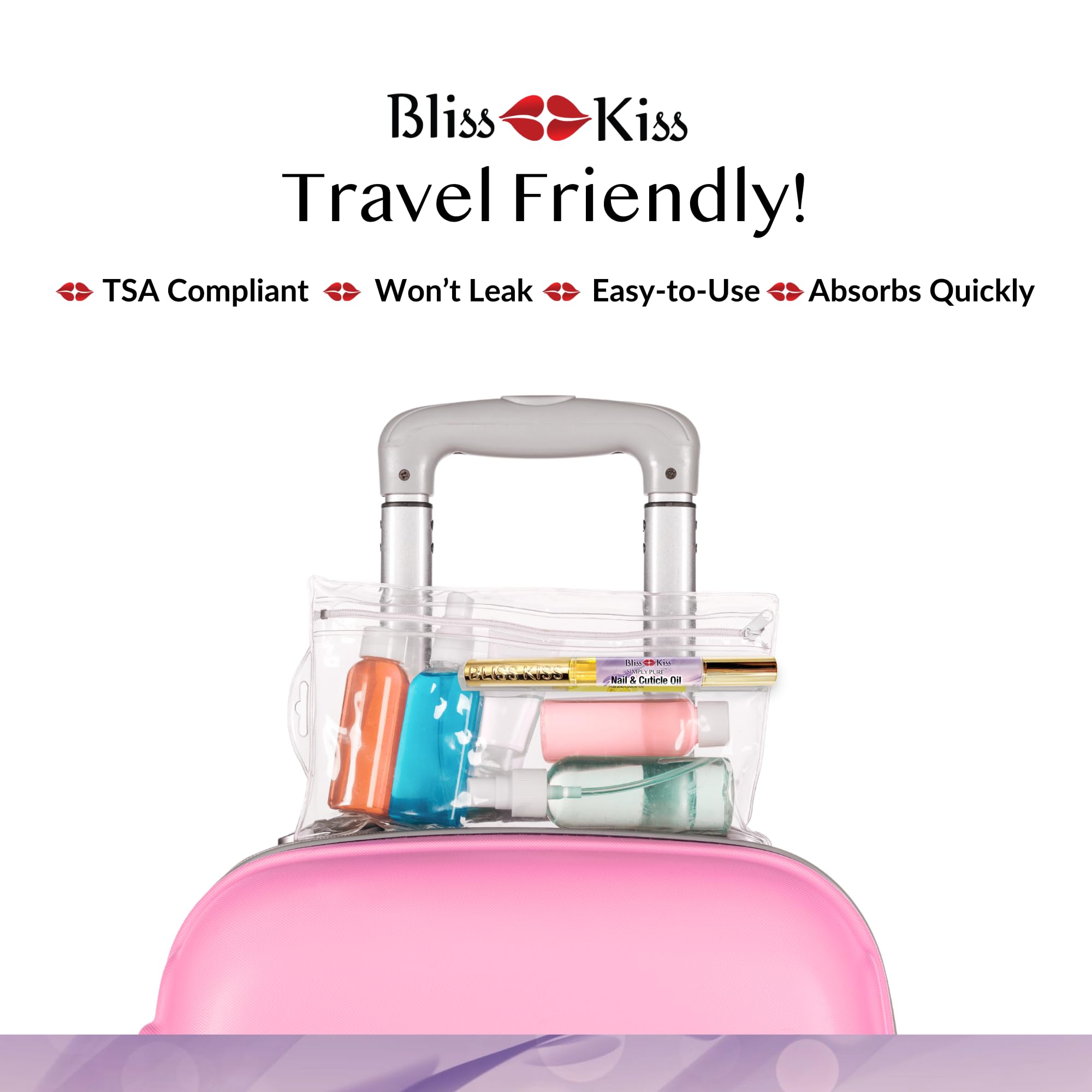 Bliss Kiss | 4 Lavender Vanilla Cuticle Oil Pen with Vitamin E & Jojoba – Nail Strengthener