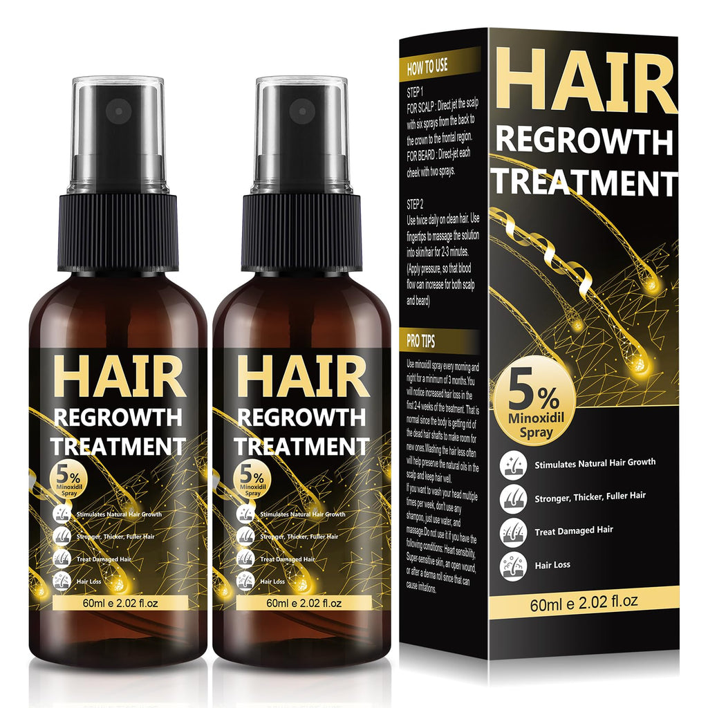 BLISSMATE 5% Minoxidil Hair Regrowth Spray for Men & Women | Thinning Hair & Beard Solution